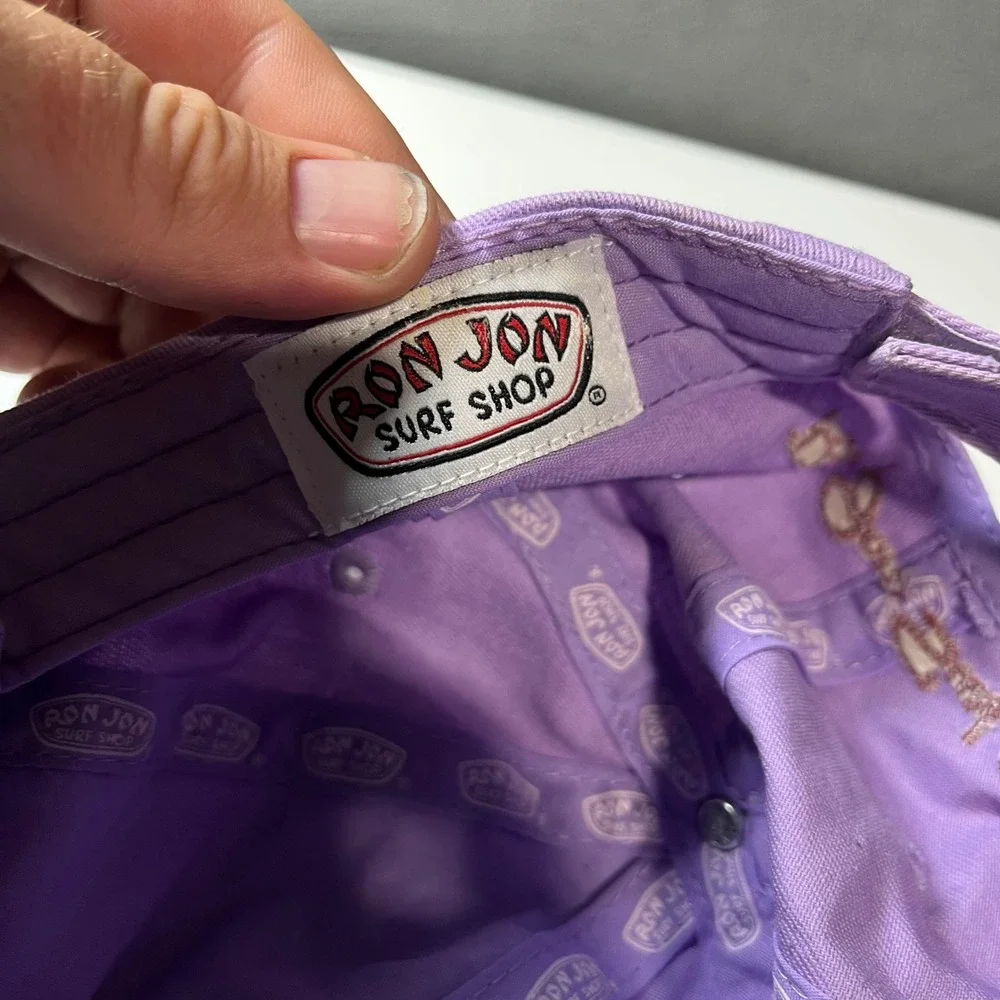 Ron Jon Surf Shop Purple Flamingo Embroidered Baseball Hat Adjustable Cap